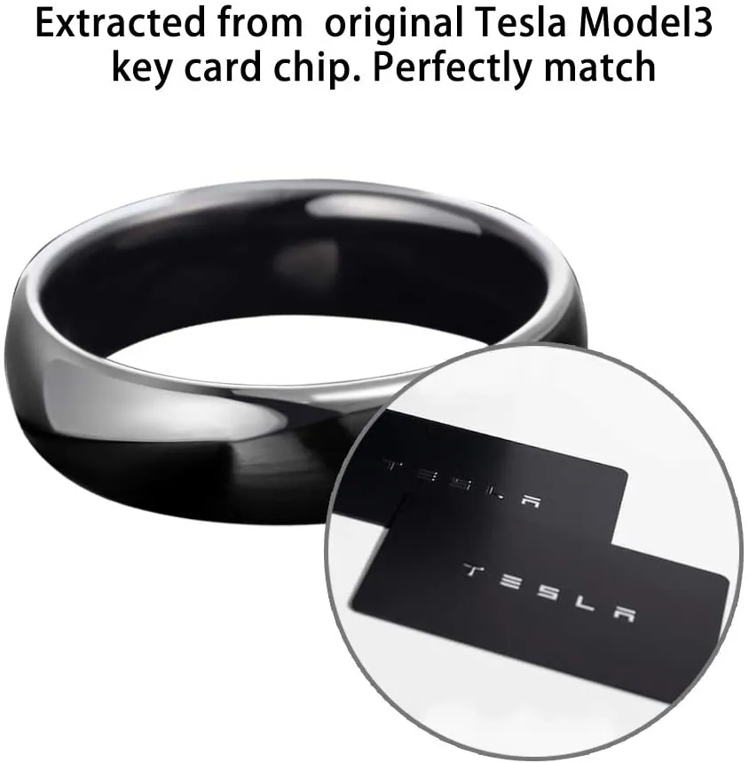  CNICK Accesorios de anillo inteligente Tesla: anillo de  cerámica para modelo 3 y modelo Y para reemplazar el llavero de la tarjeta.  (11, nieve) : Automotriz