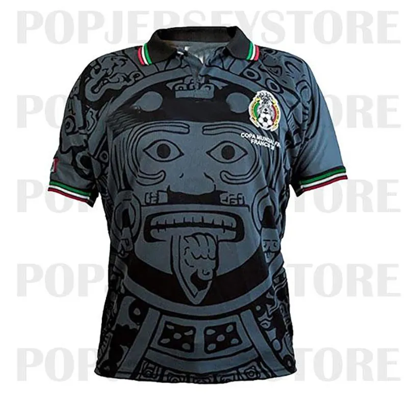 Maillot De Football Rétro Mexique 1996-1998 Domicile - Taille M, Vert, Occasion En Parfait état