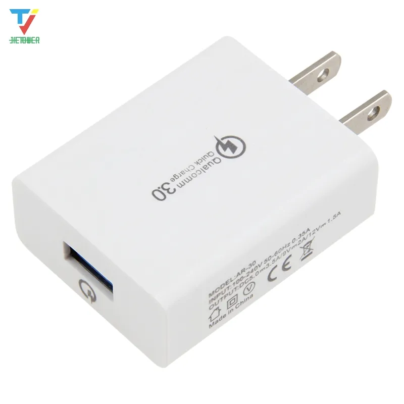 Charge rapide QC 3.0 USB chargeur mur américain chargeurs de téléphones portables adaptateur 5V 2A charge rapide pour iPhone Huawei Samsung