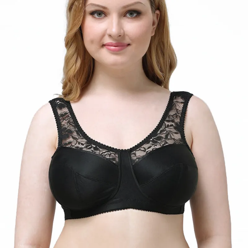 Sexy Full Coverage Lace Large Size Bras For Plus Size Women Available In  Multiple Sizes 34 46 With Wire Free Bralette Style 201202 From Dou01,  $13.85