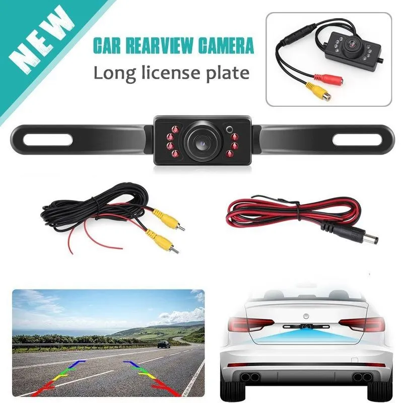 America Plate Frame Rear View Camera Night Vision Reverse Backup Park Rearview Cam Auto Accessory Frame for Numbers on The Car