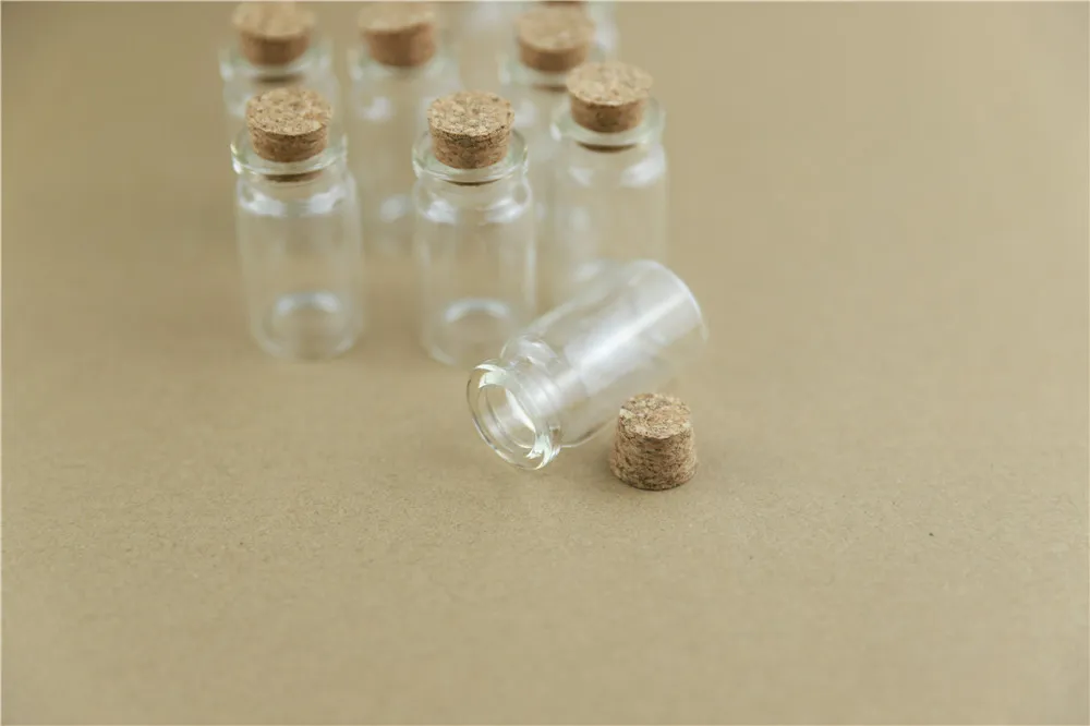 100pcsLot 2240mm 8ml Storage Glass Bottles With Cork Stopper Crafts Tiny Jars Transparent Empty Glass Jar Mini Bottle Gift (6)