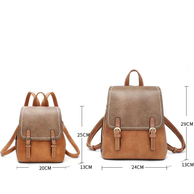 HBP classique dames en cuir véritable réunissant sac à main sac à main sac à dos couleur vintage sac de voyage pour femmes D8011