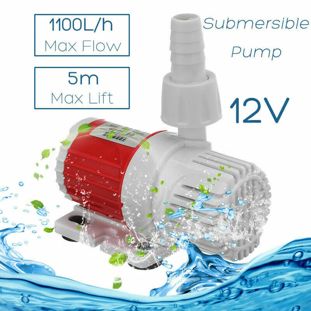 DHgate 12V 20W Solar Powered Submersible Water Pump for Fish Pond Garden Pool Aquarium Water Feature 1100L H Filter Pump Pet Supplies