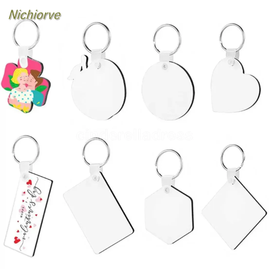 Blank Keychain Party Favor Designer Thermal Transfer Sublimation Personality Key Chain Ornament Wooden Keychains sxm3