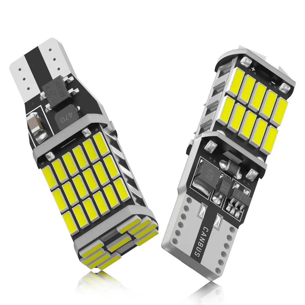 2ピースT10 W5W WY5W 4014 SMD LED CANBUSライセンスプレートライト楽器ランプReading Bulbs車のインテリアライト6000Kホワイトブルー12V