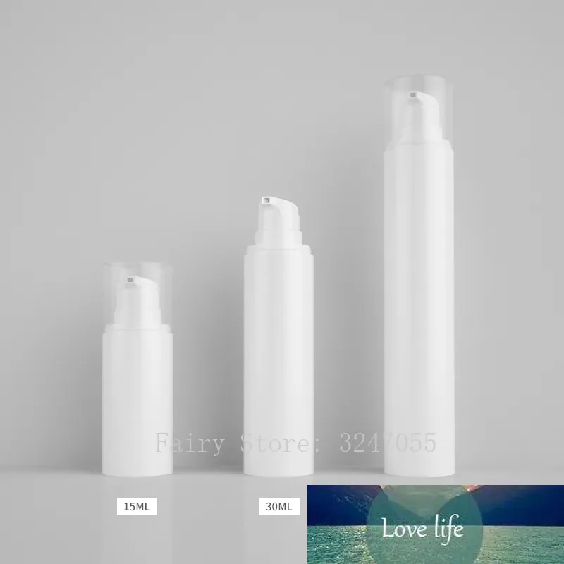 15ml30ml50ml 10/30 / 50 шт. / Лот белый PP Пустой косметический безвоздушной бутылкой, DIY Foundation вакуумная прессованная бутылка, упаковка лота