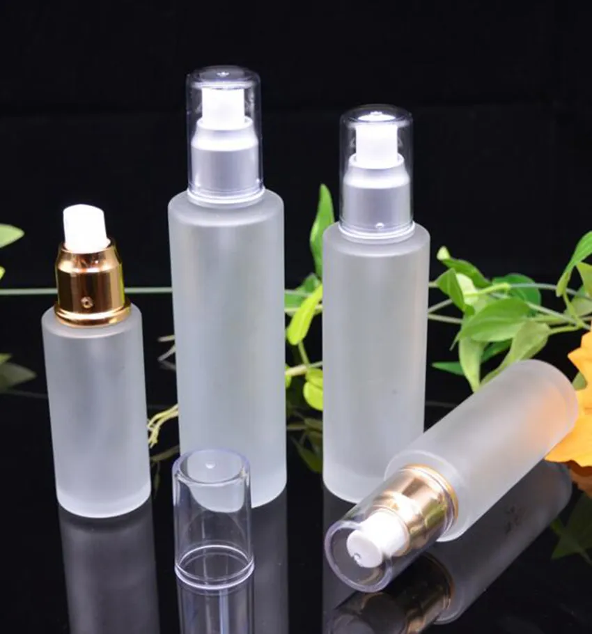 20ml 30ml 40ml 50mlフロストガラスボトルローションミストスプレーポンプボトル化粧品サンプルストレージコンテナJar