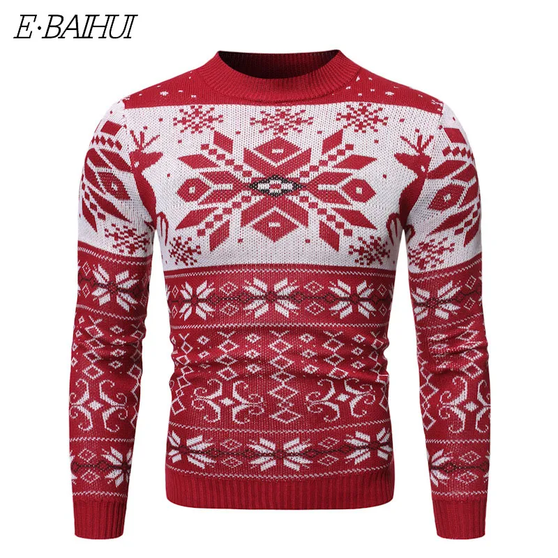 Ebaihui Unisex Reindeer 크리스마스 스웨터 스웨터 남녀 소설 3D 인쇄 크리스마스 스웨트 풀오버 휴가 파티 크리스마스 점퍼 의류