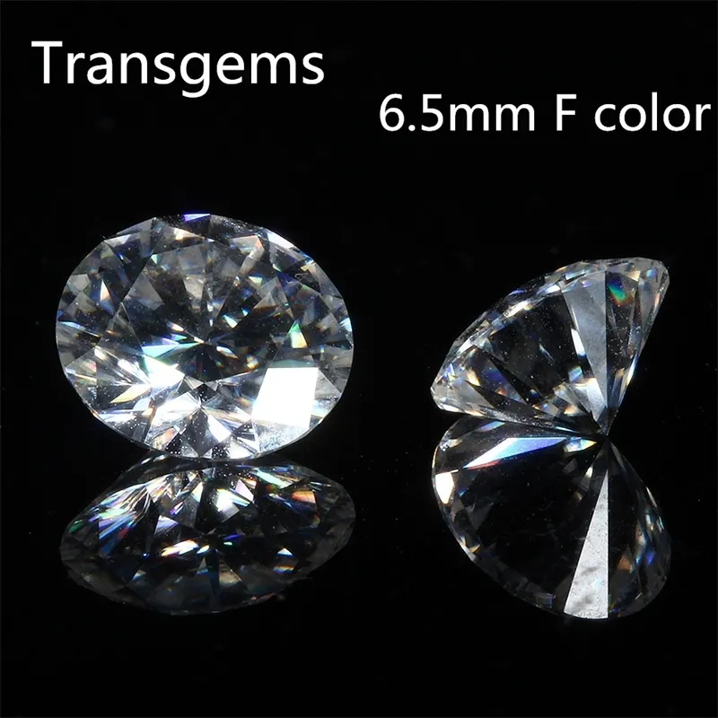 Transgem 1 bit 6,5 mm F Colorless and Clear Hearts and Arrows Cut Loose Stone Equivalent Diamond CT Weight 1CT Y200620