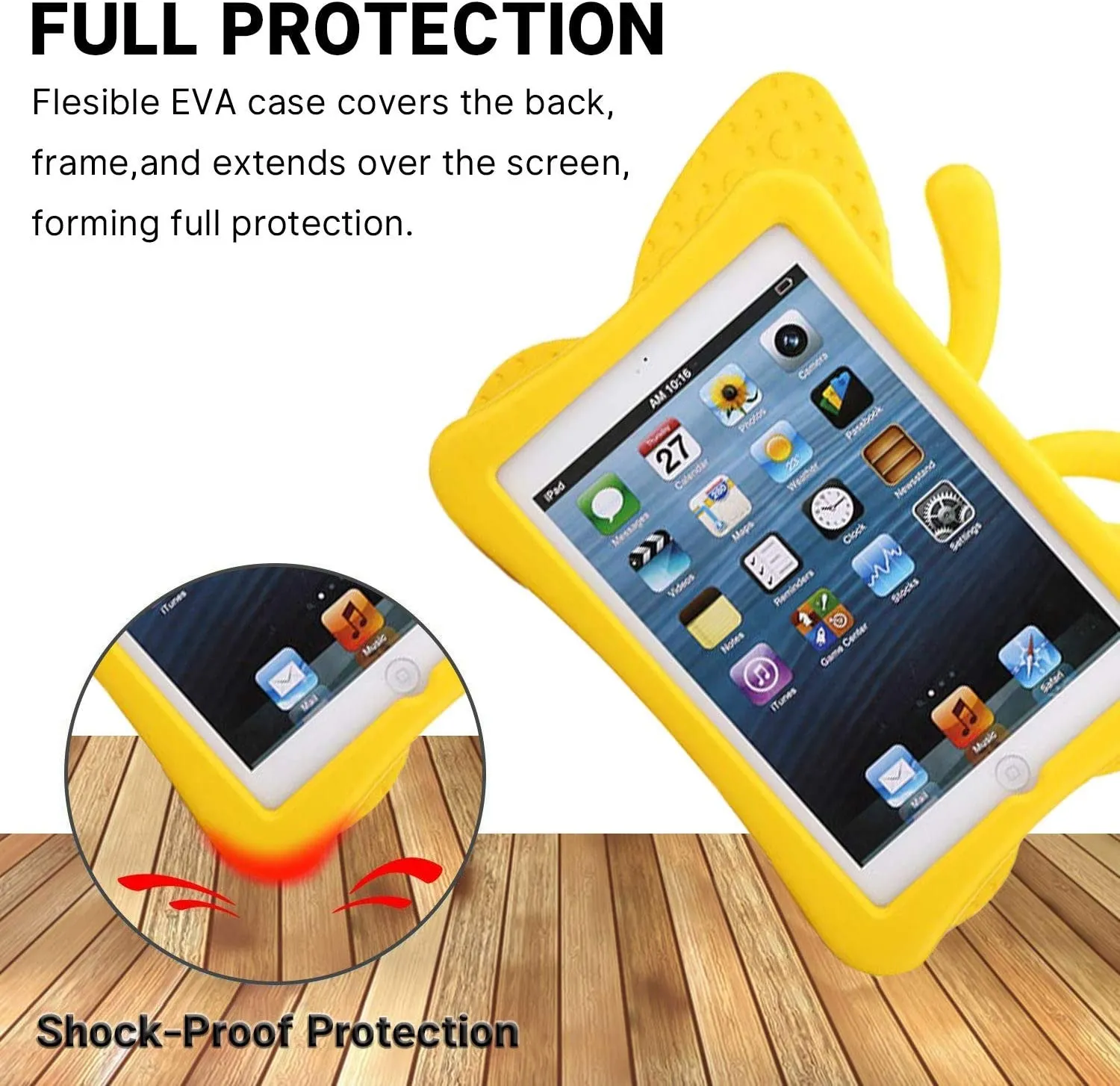 Custodia Shockproof Per IPad 10.2'' (9/8/7 Gen) - Farfalla Kid Safe In EVA