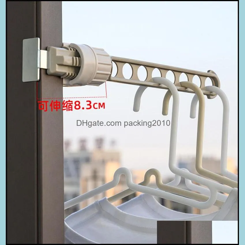 Travel Clothes Hanger Wall Mounted Adjustable Window Drying Rack for Towel Clothes Handkerchiefs EWD13429