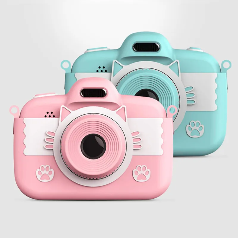 2021 Nouveau C7 Mini enfants caméra enfants jouet caméra 3.0 '' Full HD appareil photo numérique avec Silicone jouets intellectuels pour enfants, cadeaux pour enfants