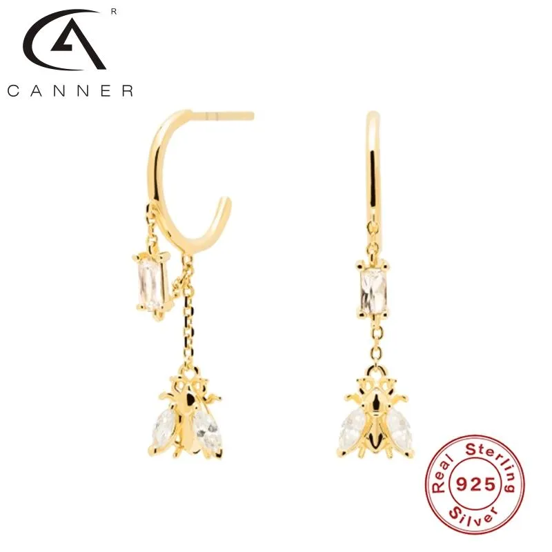 Stud Canner Insh Early Little Bee Tassel Pendientes para Mujeres Real 925 Piercing de plata esterlina Piercing Joyería fina Pendientes