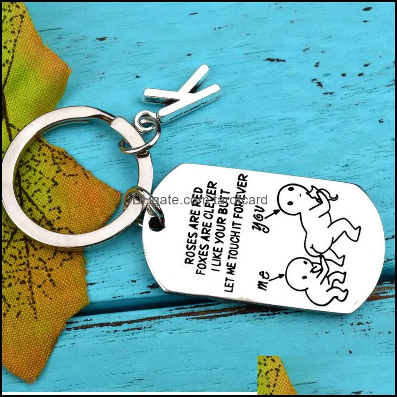 Funny Cartoon Keychain Prank Toys Valentines Day Gift for Girlfriend/Boyfriend Party Favors Prank Letters Personalised Gifts Party