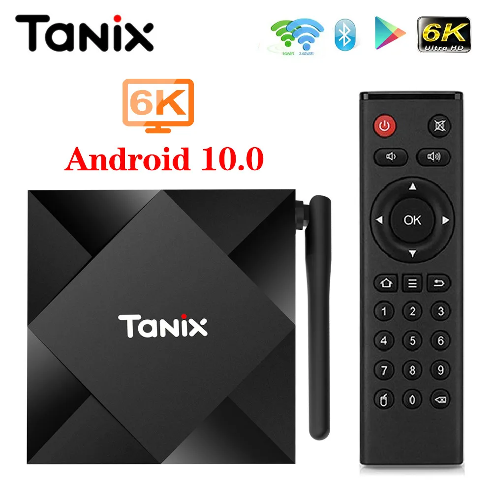 Tanix TX6S Android 10 Smart TV BOX Allwinner H616 4GB 32GB 64GB TX6 décodeur prise en charge 4K 2.4G 5G double bande WiFi 2G 8G