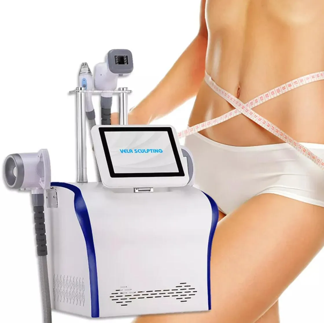 FDA Portable Vela двойной кавитационный вакуумный вакуум RF ролик всасывающий жир уменьшить машину тонкий формы ультразвуковой вес потери веса III / 3 контурные системы