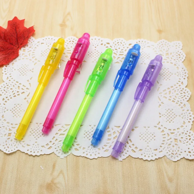 Stationery Creative Magic UV Light Pen Invisible Ink Pen Funny Marker Pen School Supplies for Kids Gifts Drawing WB3185