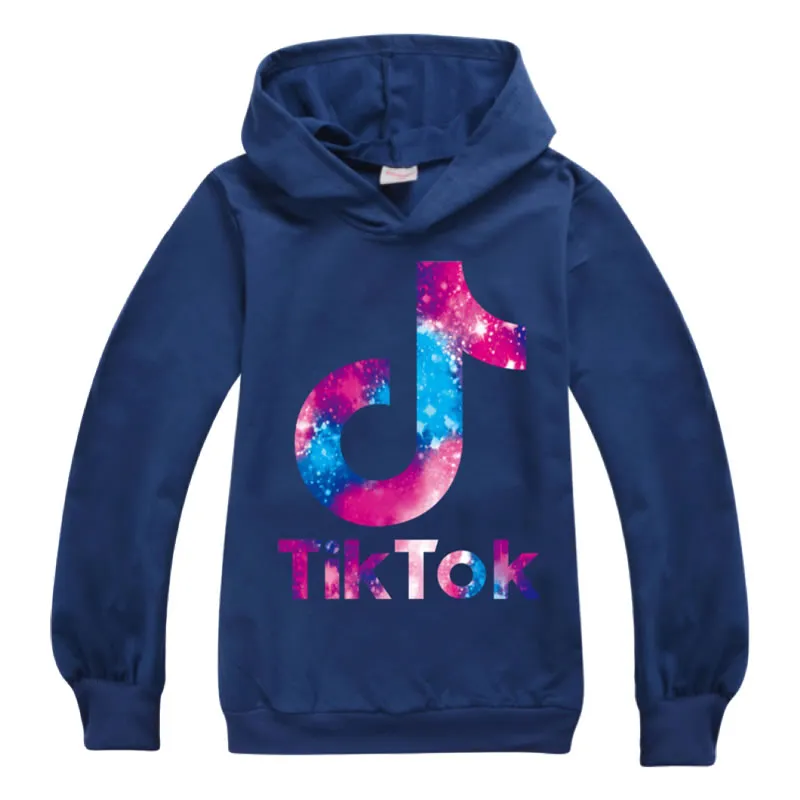 Bahar sonbahar tiktok sweatshirt için büyük erkek kız giysileri moda çocuklar kapşonlu baskı pamuk hoodies çocuk tik tok gündelik spor t shi8739086