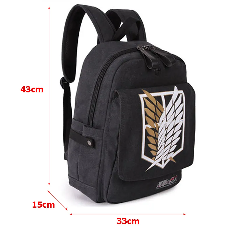 Attack on  Backpack Men Women Canvas Japan Anime Printing School Bag for Teenagers Travel Bags Mochila Galaxia BP0153 (16)