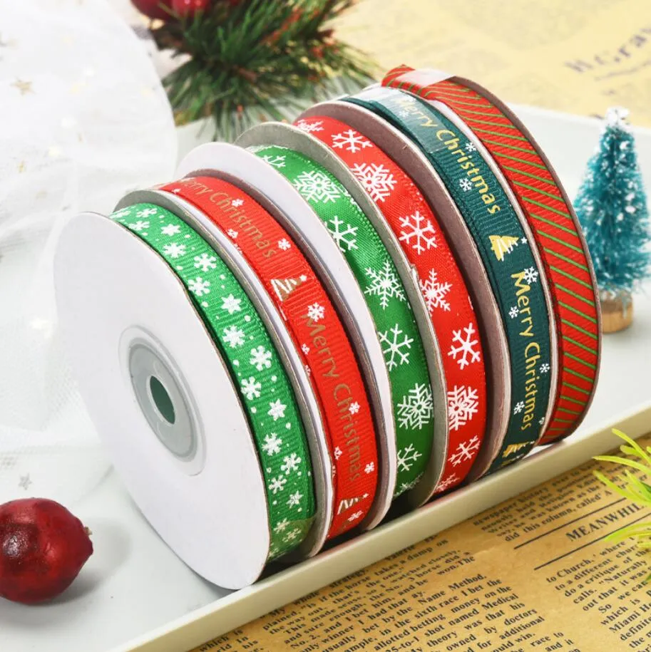Christmas Ribbons, 5 Yards Christmas Wrapping Ribbon Christmas Fabric  Ribbon Christmas Wired Ribbon for Gift Crafting