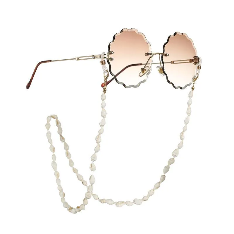 Chain de óculos de sol de moda chique para copos de leitura com contas de womeen cordões de cordão de cordão
