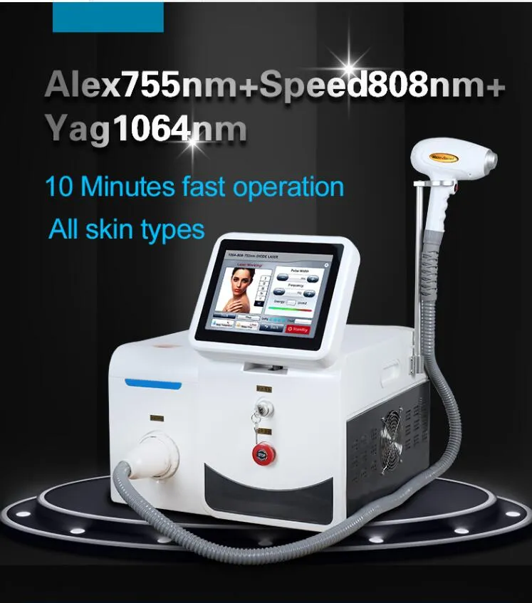 portable 808nm diode laser hair removal machine instrument facial laser hair removal permanent body hair permanent removal