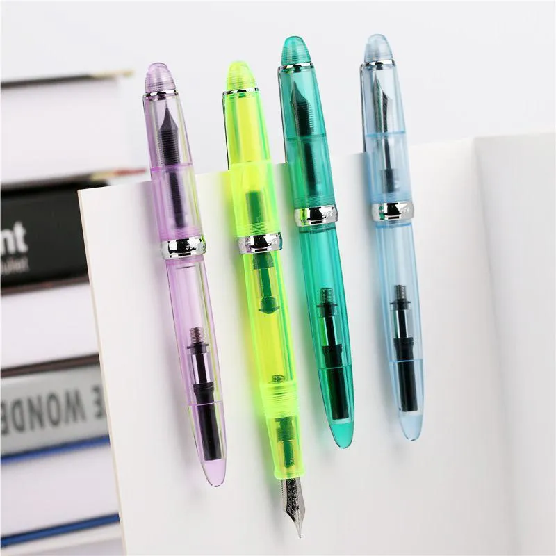Fontänpennor 1 st 308 akryl porslin penna smidig fin 0,5 mm nib skriv gåva1