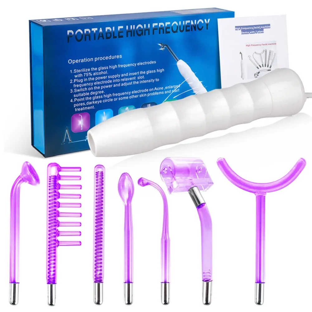 7 In1 Portable Ozone High Frequency Facial Machine With Comb Electrical