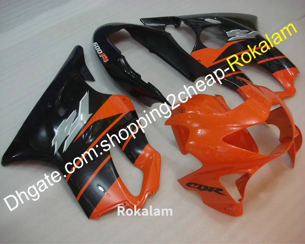 Motorcykelkåpa för Honda CBR600 F4 99 00 CBR 600 1999 2000 CBRF4 CBR-600 Motorcykel Bodywork Orange Black Fairing Kit (formsprutning)