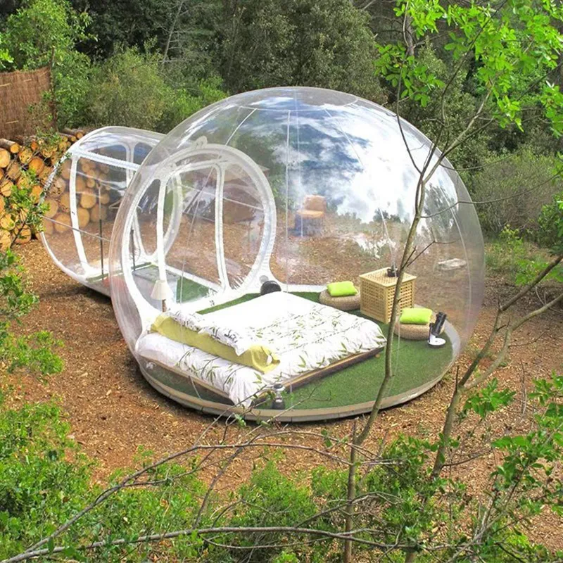 Outdoor Bubble Tält Uppblåsbara Bubbla Hem Klar Hus 3m Diameter Fabriks Partihandel Gratis Luftpump Gratis Frakt