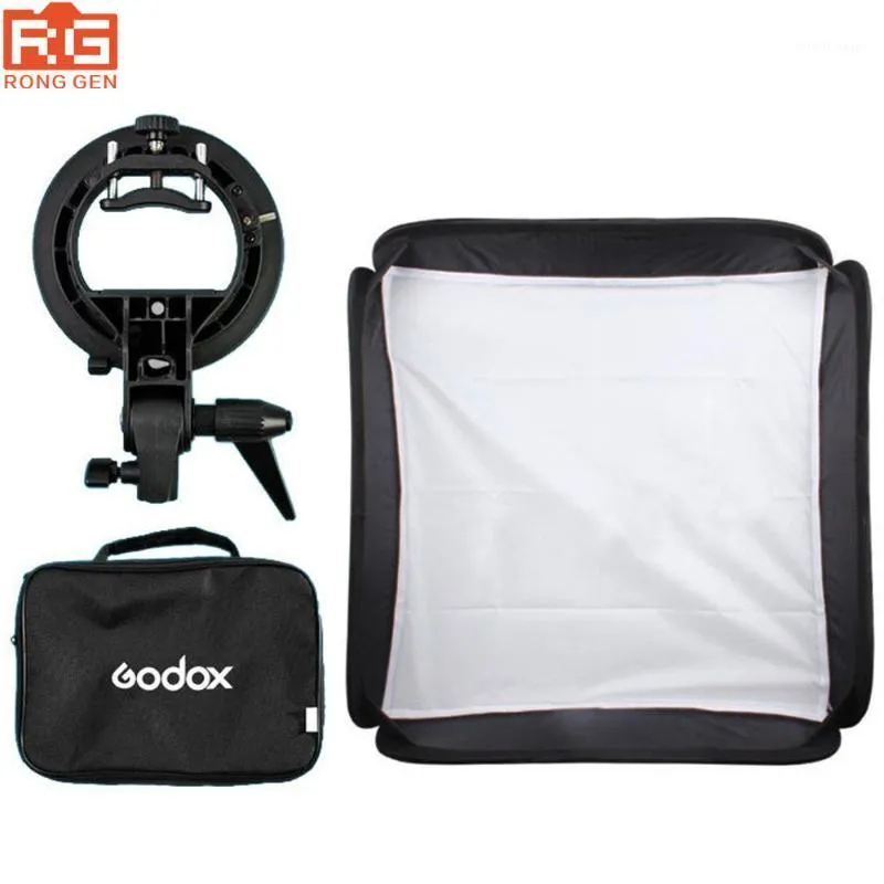 Godox 40x40/50x50/60x60/80x80cm Sofbox مع S -sype Bracket Bowens Mount Mount Bracket Mount Foldable Softbox Kit1