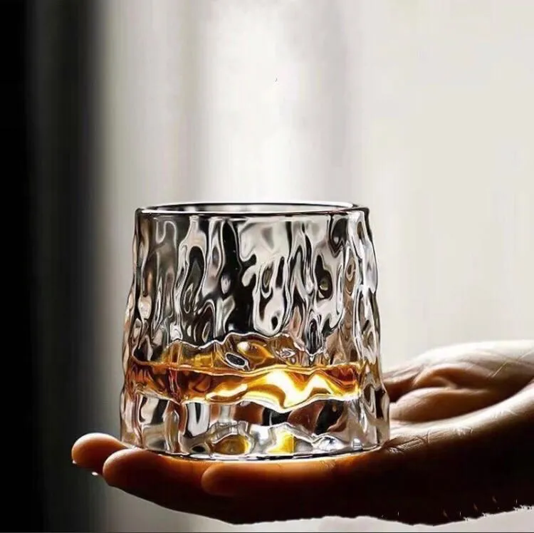 Swivel Whiskey Glasses Crystal Glass Cup Cocktail Bourbon for Home Bar Party High capacity Hotel Wedding cups Drinkware