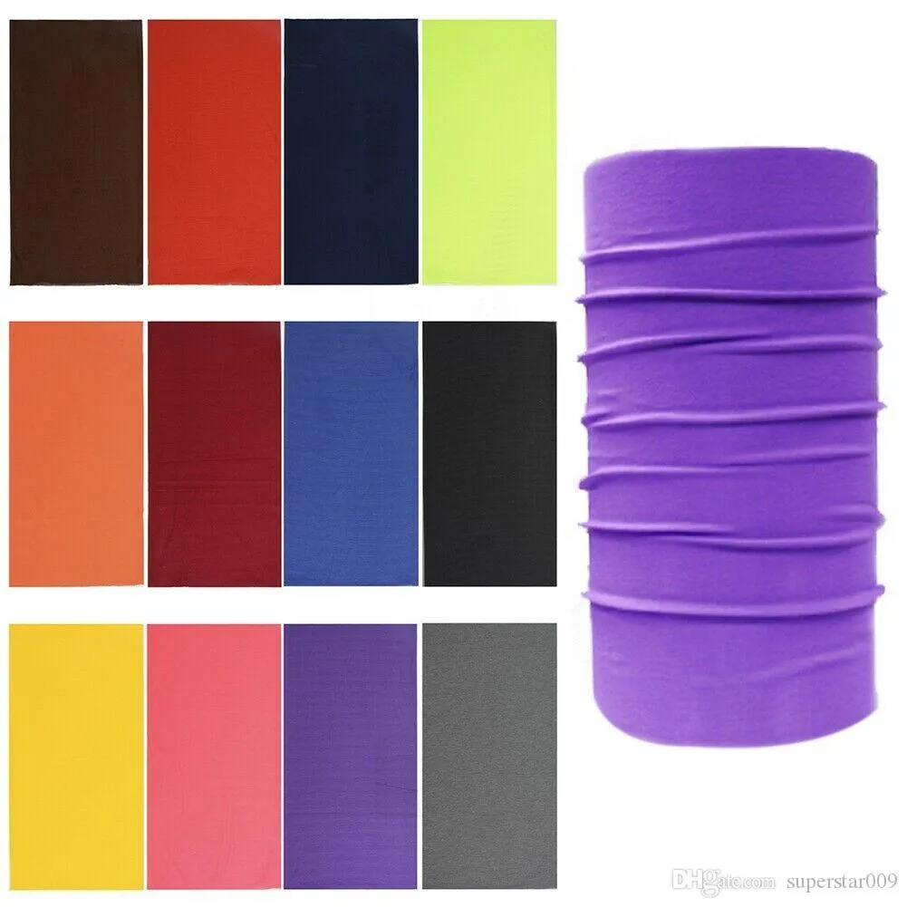 Custom Solid Bandana Headband Tube Scarfs Plain Seamless Bandanas