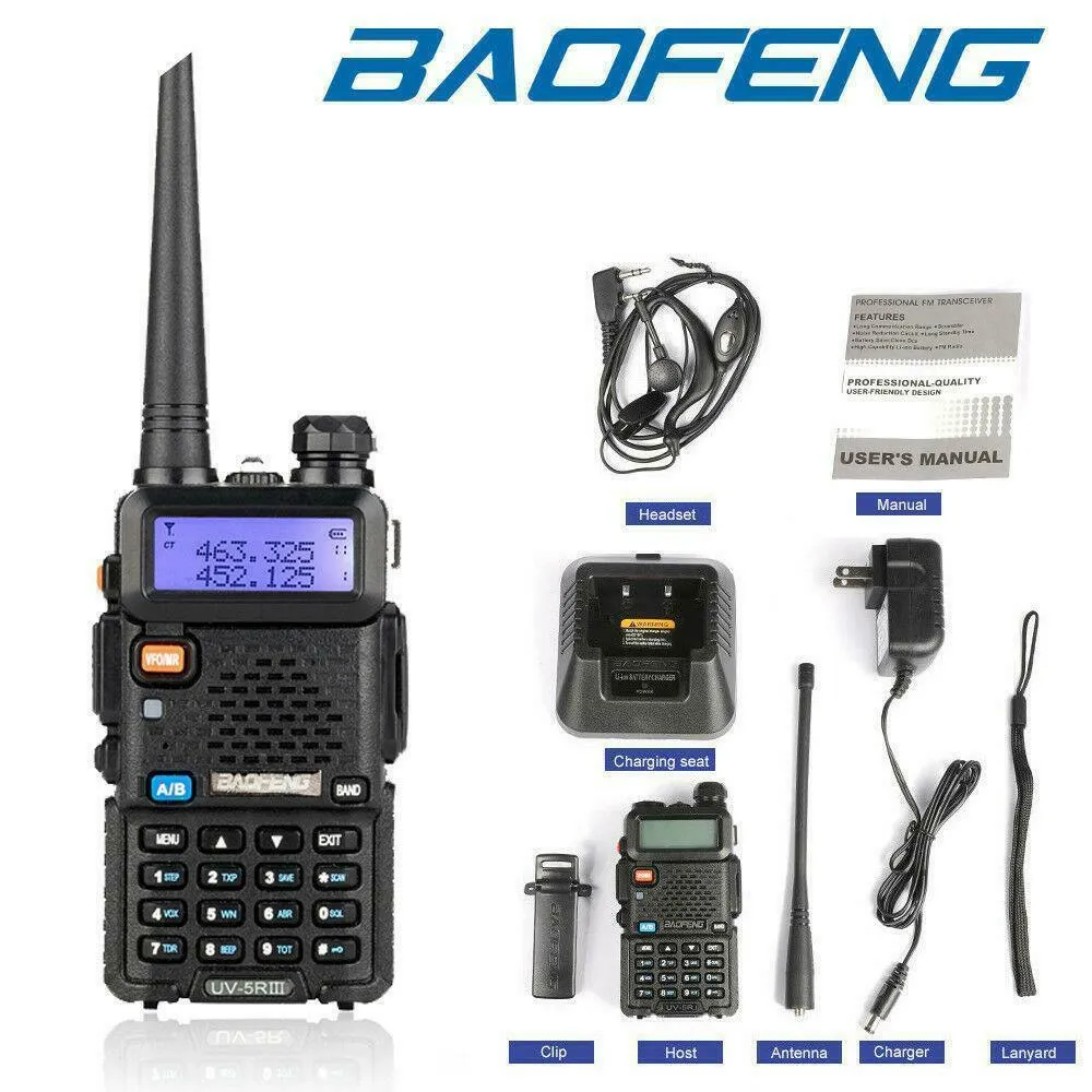Baofeng UV-5R UHF 1,25M VHF TRI Band Zwei Way Ham Radio Walkie Talkie
