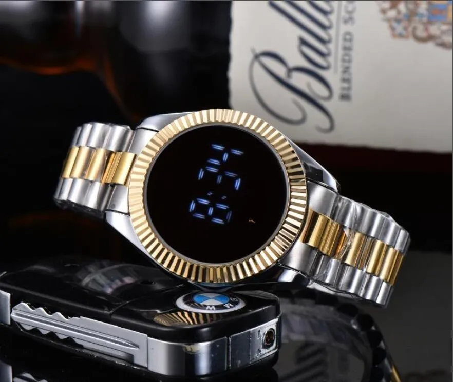 Reloj LED Con Pantalla Táctil Para Hombre Y Mujer, Relojes Digitales  Dorados A La Moda, Reloj De Pulsera Electrónico De Acero Inoxidable  Completo, Pulsera 257I De 36,93 €