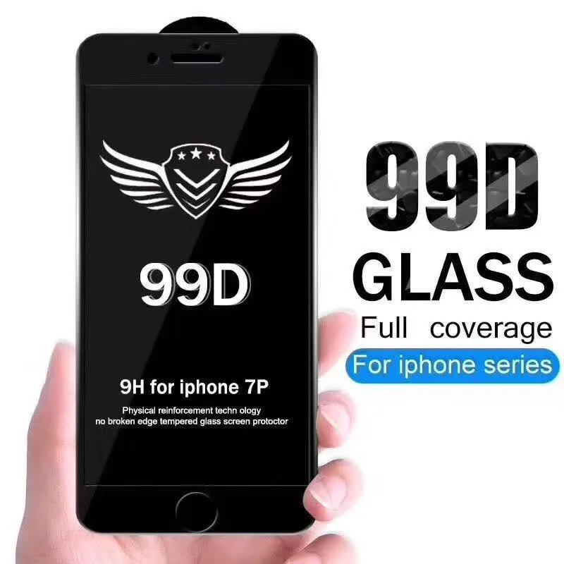 99D Glass Screen Protector For iphone 13 Pro Max 12 Mini 11 Xs Xr X SE 7 8 Plus 6 6s Full Cover Tempered Glass Flim