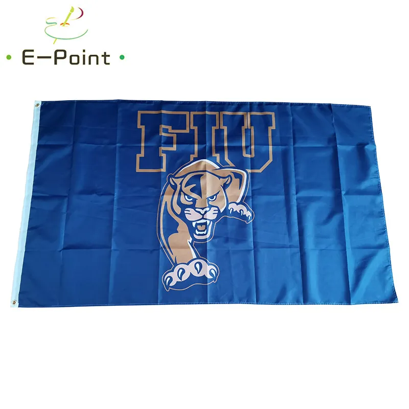 Drapeau des panthères de la FIU NCAA, 3x5 pieds (90cm x 150cm), en Polyester, bannière de décoration volante, drapeau de jardin de maison, cadeaux de fête