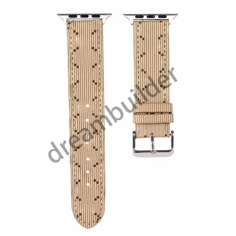 designer Watchbands for  Watch Band 42mm 38mm 40mm 44mm iwatch 2 3 4 5 bands Leather Strap Bracelet Fashion Stripes 