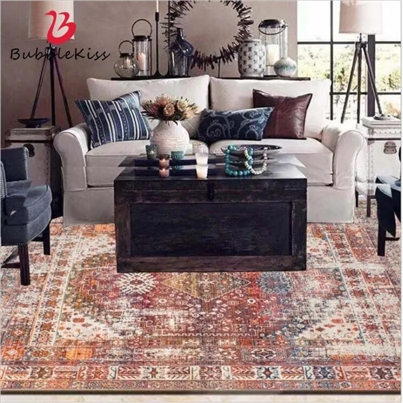 バブルキスノルディックスタイルのカーペットのための居間の寝室の敷物の床のマットエリアアメリカのソファの装飾ホームサロンの装飾220301