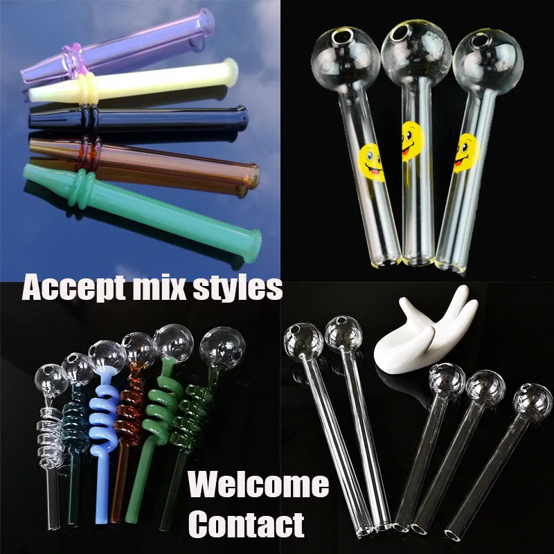 Multi Types Glass Smoking Pipes Oil Dab Rigs For Glass Bongs Colorful Water Pipes Smoking Accessories SW44