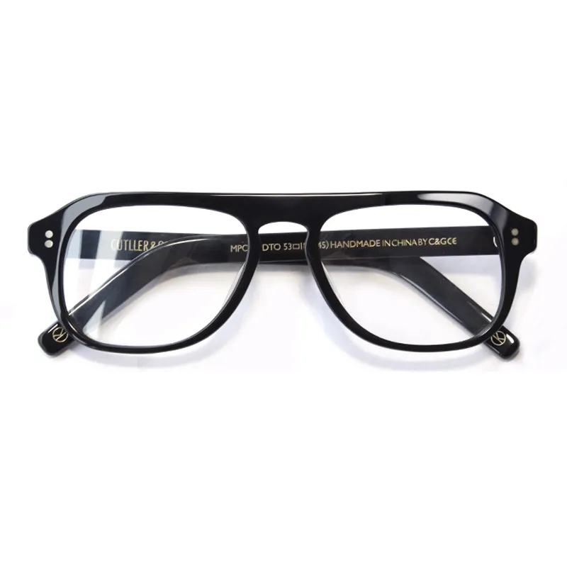 Kingsman Glasses Vingtage Optical Frames Black Retro Acetate