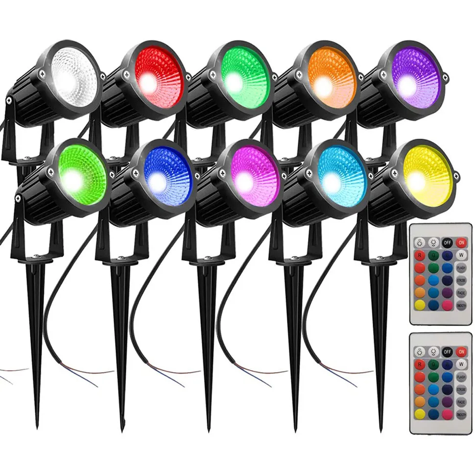 Lawn Lamps, RGB Landscape Lights Color Changing LED Spotlight Lighting