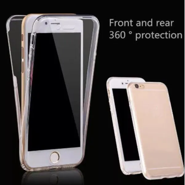 360 stopni pełna ciało TPU TPU Case Front Back Clear Ochronna miękka pokrywa dla iPhone 12 Mini 11 Pro X XS Max XR 8 6 7 PLUS