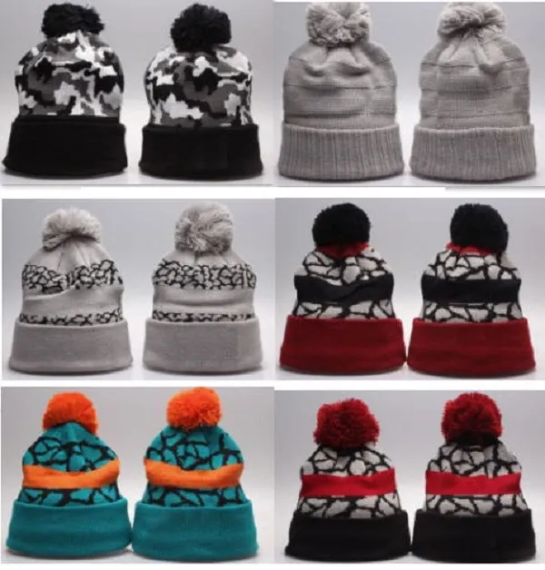 Toptan Kış Beanies Örme Şapkalar Özel Spor Kış Sıcak Beanies Caps Kadın Erkekler Popüler Moda Kış Cap10000 Stiller Pikap için