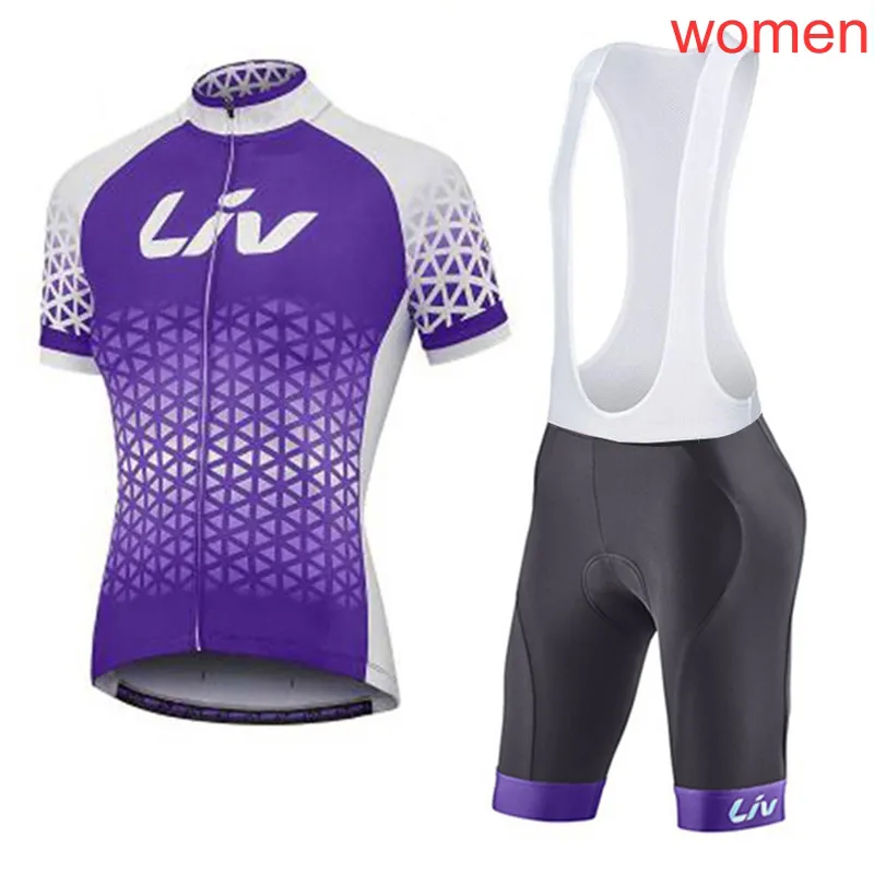 Kvinnor Liv Team Cykling Jersey Suit Sommar Kortärmad Bike Uniform Högkvalitativ Road Cykel Kläder Cykling Outfits Y21031004