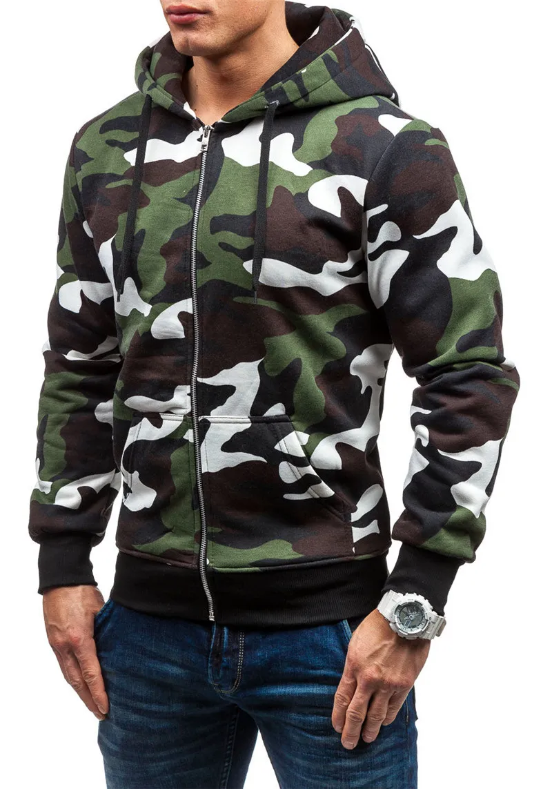 2021 New Arrivals Mens Designer Hoodies Spring Autumn Camouflage Print Zipper Hooded Sweatshirts Men Clothing Multi Style
