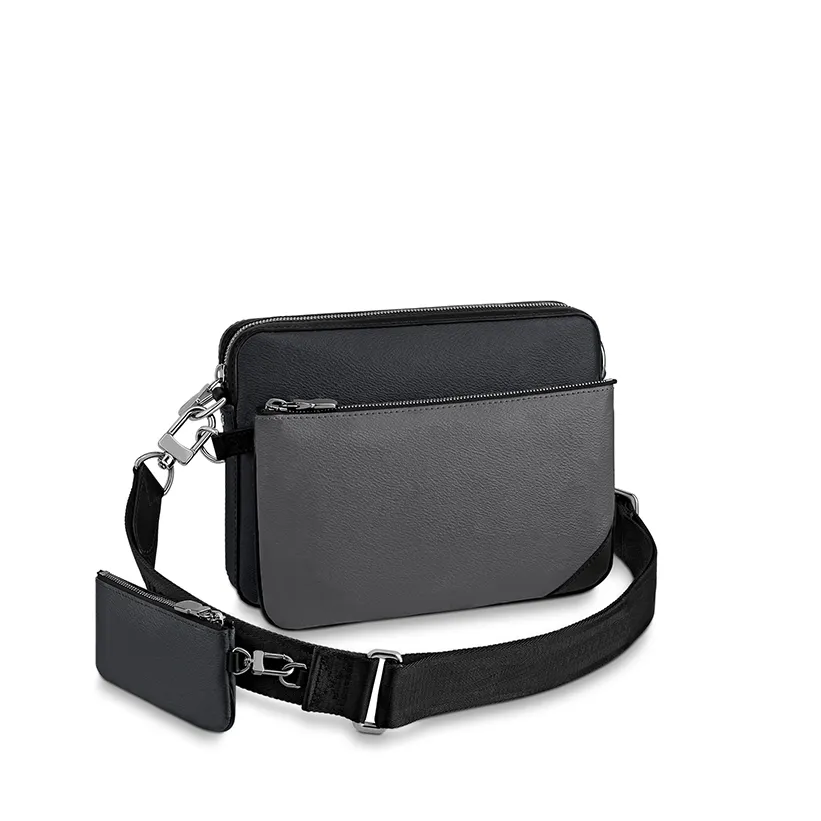 3-delad crossbody-väska herr axelväska herr handväska herr Crossbody-väska Väskor Väskor Läder Clutch Ryggsäck Plånbok 69443 25cm