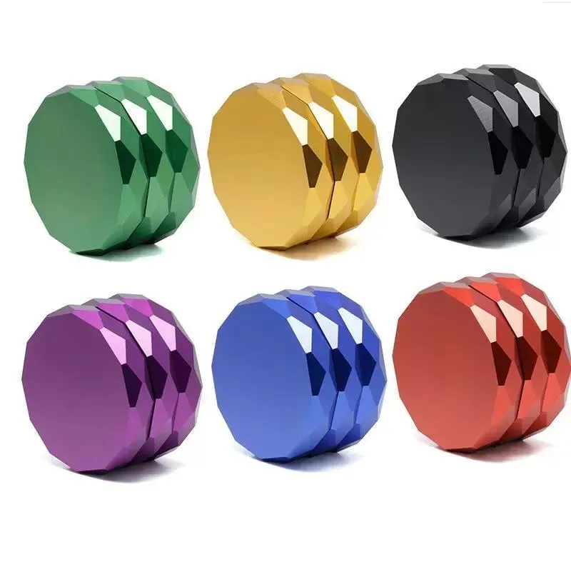 Aluminum Alloy Dry Herb Grinder CNC Teeth Filter Hand Cigarette Smoking Pipe Spice Hemp Mill Crusher Smoke Accessories Diamond