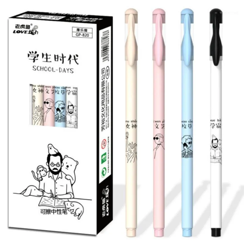 Stylos à bille stylo effaçable plume 2021 jours d'école avec cartouche ventes cadeaux Boutique étudiant papeterie bureau écriture1